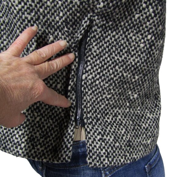 VTG 70s TWEED M Academia PREPPY Cropped Black Collegiate Retro Gossip girl Vest - Picture 6 of 7